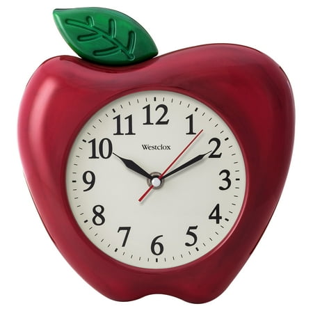 Westclox 10” 3D Apple Wall Clock