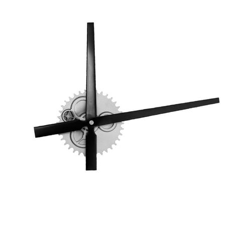 Wheel Gear Wall Clock Retro Gear Wall Clock Decor Big Pointer Wall Clock Industrail Gear Pointer Wall Clock (Silver Shipment without Battery)