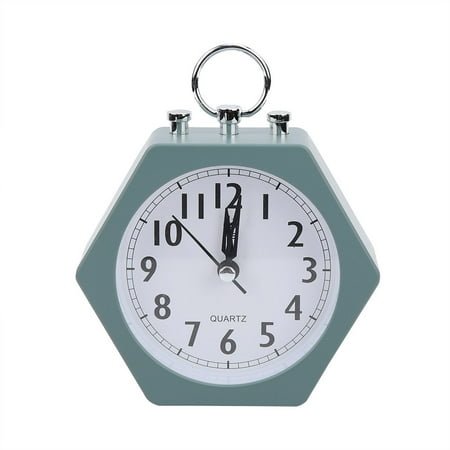 ZPSHYD Alarm Clock, Analog Alarm Clock Metal Wrought Iron Kids Wake Up Clock Timer Digital Clock Wake Up Digital Clock(Green)