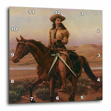 3dRose Buffalo Bill Cody - Wall Clock, 10 by 10-inch