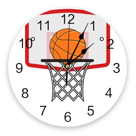 Basketball Hoop Wall Clock Modern Design Living Room Decoration Kitchen Clock Mute Wall Watch Home Interior Decor