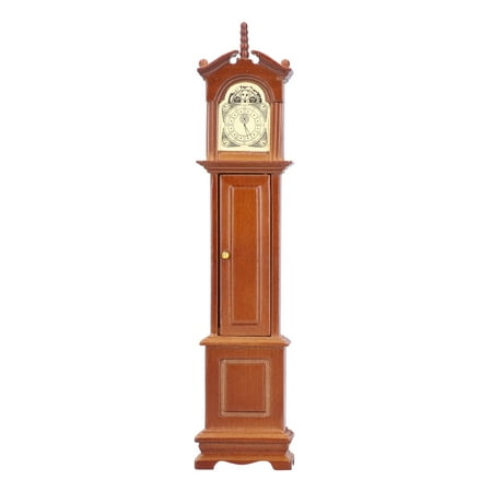 Durability Finely Miniature Grandfather Clock, Exquisite Dollhouse Grandfather Clock, For Kids Girls