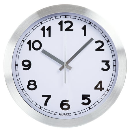 Everyday Home 12 Brushed Aluminum Wall Clock