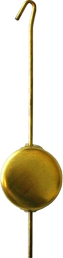 REGPEND Engstler Pendulum for Wind-up Clocks-2.5" H x .625" W x .25" D, Orange