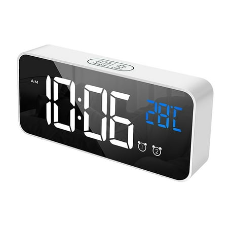 Super Loud Alarm Clock for Heavy Sleepers Adults, Digital Clock with Night Light, Adjustable Volume Desk Clock, Small Clocks for Bedrooms to Wake Up for Kids, Teens