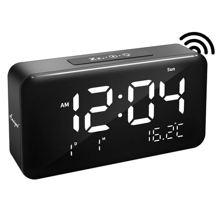 Talking LED Clock with Volume Control - Large Display Pill Alarm Clock for Seniors with Medication Reminders - Perfect for Dementia and Hearing Impairment -