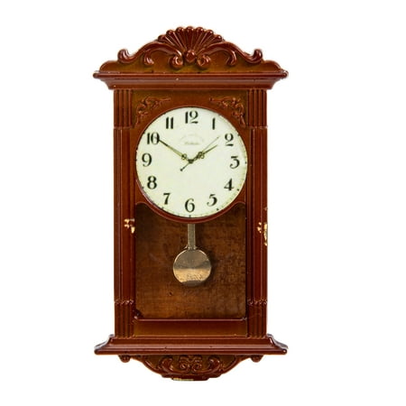 Yihongmu House Clock Grandfather Clock Miniature Dollhouse Furniture