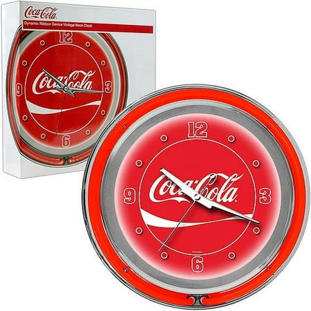 14 Coca-Cola Neon Clock, Dynamic Ribbon