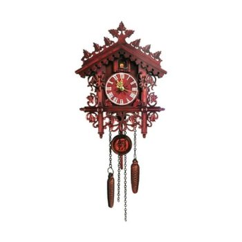 DGOO Cuckoo Cuckoo Wall Clock Chime Alarm Clock Retro Clock Wooden Living Room Clock,Wood Clock Wall Decor