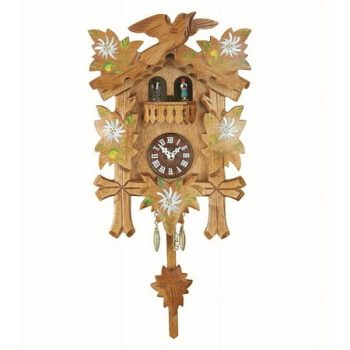 Kuckulino Black Forest Clock Black Forest House with quartz movement and cuckoo chime, turning dancers TU 2052 PQ