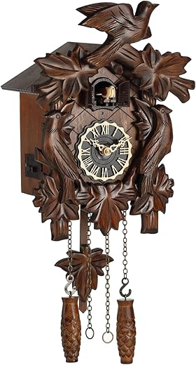 Antique Cuckoo Clock Tranditional Handcrafted Black Forest Wooden Wall Clock