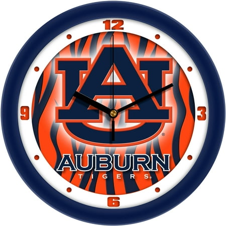 Auburn Tigers 11.5'' Suntime Premium Glass Face Dimension Wall Clock