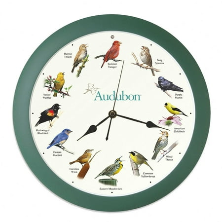 Audubon Singing Bird Clock 13 Inch