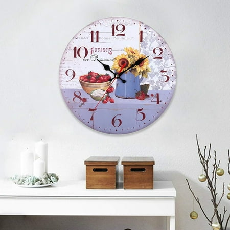 Bedroom Clocks For Seniors Wall Clock Large Led Clock Fan 30Cm Retro Style Sunflower Wall Clock Home Living Room Bedroom Decoration