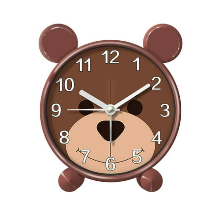 Brown Bear Kids Alarm Clock Early Childhood Education Desktop Children Silent Alarm Clock for Students Bedroom