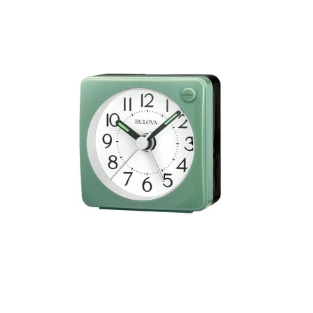 Bulova Clocks B1874 Ultra Small travel alarm with snooze and light no ticking The Verde