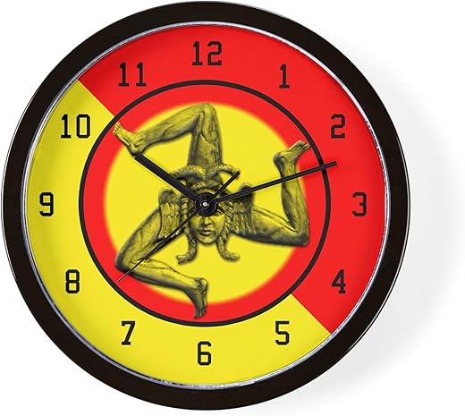 CafePress Classic Sicilian Trinacria Unique Decorative 10 Wall Clock