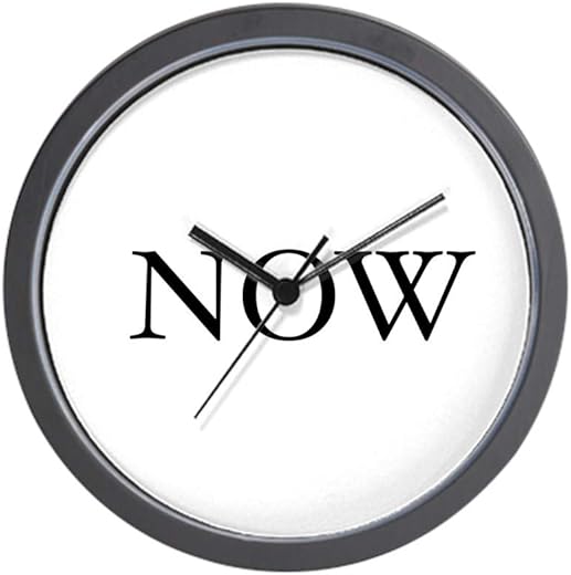 CafePress Now Clock (The Time is Now) 2007 W Unique Decorative 10" Wall Clock