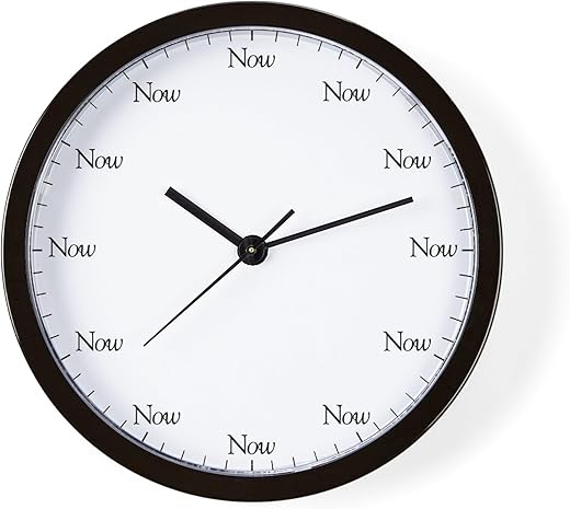 CafePress The Now Unique Decorative 10" Wall Clock