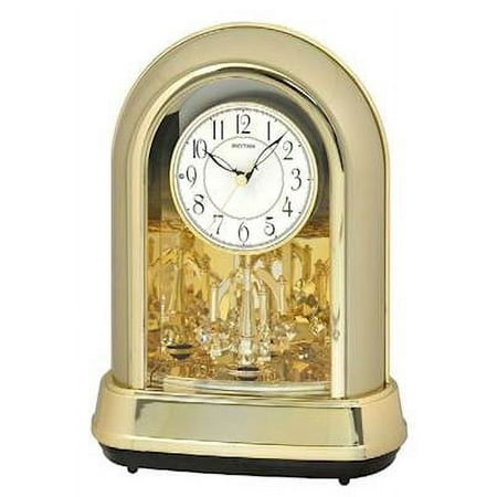 CHAMPAGNE CRYSTAL DULCET II Musical Mantel Clock by Rhythm Clocks