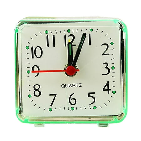 Clearance! Plertrvy Alarm Clock Clock Square Small Bed Compact Travel Quartz Beep Alarm Clock Cute Portable