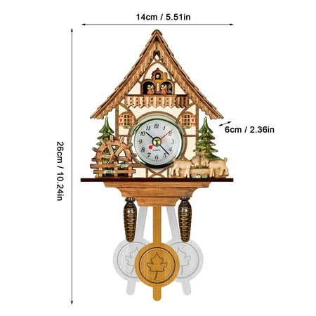 Clocks for BedroomCuckoo Cuckoo Wall Clock Chime Alarm Clock Retro Clock Wooden Living Room Clock