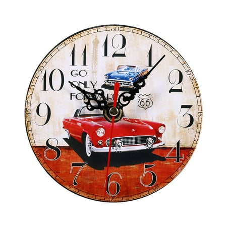 Creative Antique Wall Clock Vintage Style Wooden Round Clocks Home Office Decoration (#2)