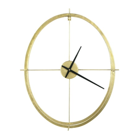 Creative Co-Op Double Frame Round Clock, Gold