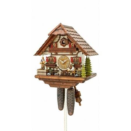 Cuckoo Clock Black Forest house with moving beer drinker KA 869 EX