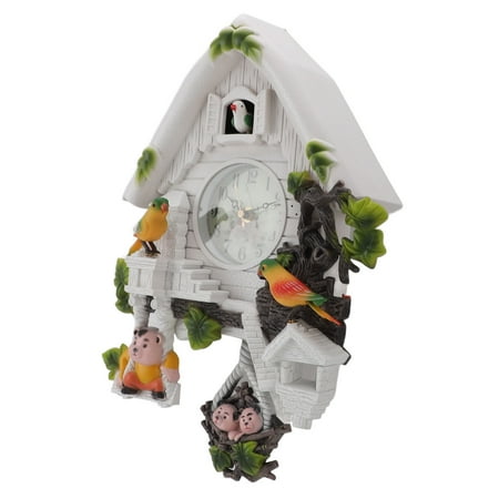 Cuckoo Clock Cuckoo Bird Voices On Time Alarm Classic Cute Cuckoo Bird Voices Wall Clock for Kids Bedroom Living Room School