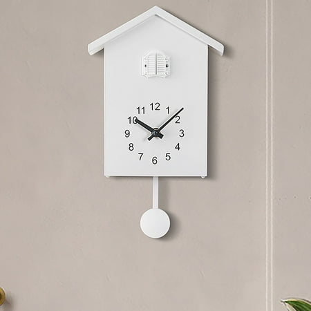 DALLtif Clearance Clock Large ClockCuckoo Minimalist Birdhouse Modern Desig Clock White Clock