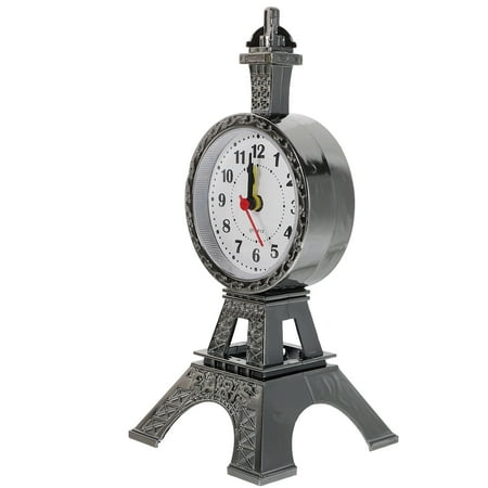 Desk Alarm Clock Eiffel Tower Bedside Clock Tabletop Vintage Style Alarm Clock