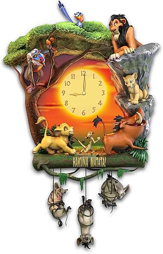 Disney The Lion King Hakuna Matata Day-to-Night Sculptural Wall Clock