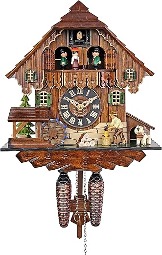 Engstler Adolf Herr Quartz Cuckoo Clock - The Busy Wood Chopper