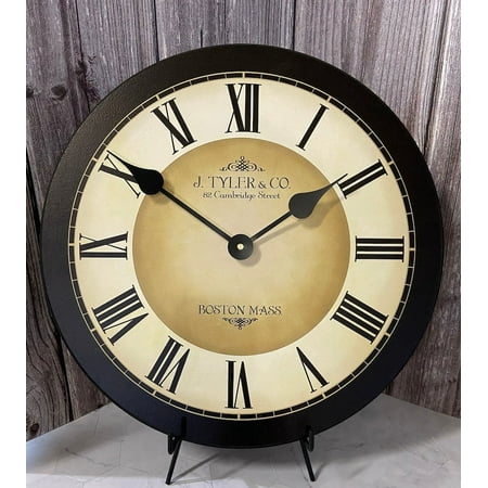 Galway Black Large Wall Clock | Beautiful Color, Silent Mechanism, Made in USA