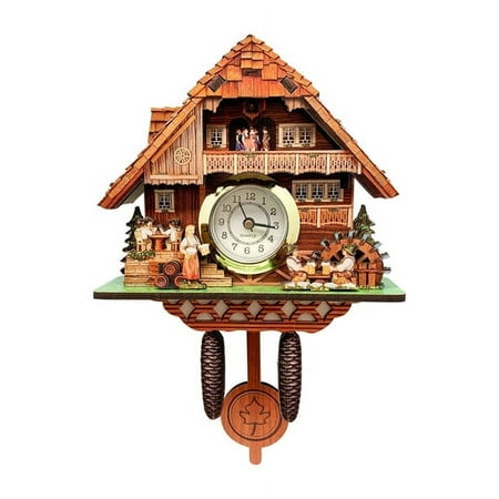 GERM Wood Charming Bierstube Functioning German Cuckoo Clock Magnet