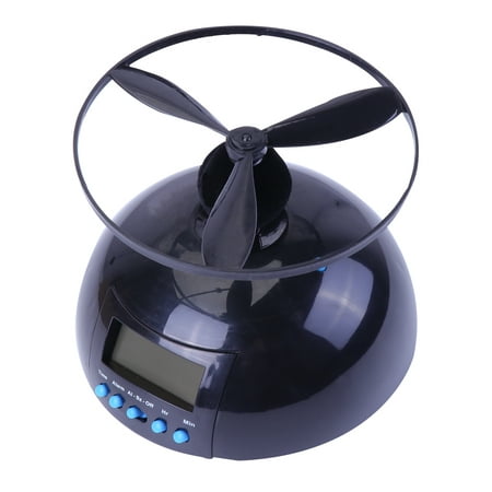 Gift Digital Lazy Alarm Clock LED Display Bedroom Loud Helicopter Snooze Annoying Screw-Propeller ABS Flying Backlight w