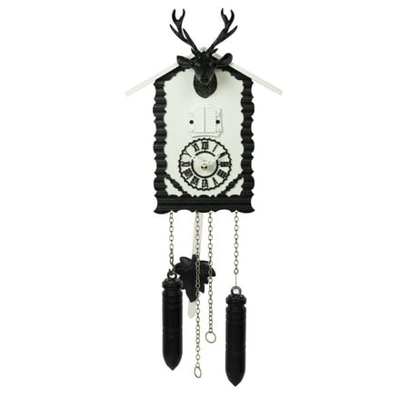 Hermle 16 White and Black Deer Cuckoo Wall Clock