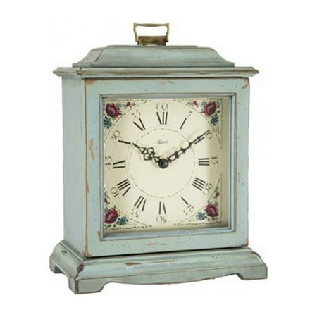 Hermle 22518LB0340 Austen Bracket-Style Mechanical Mantel Clock - Light Blue