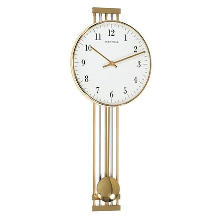 Hermle 23 Gold and White Pendulum Wall Clock