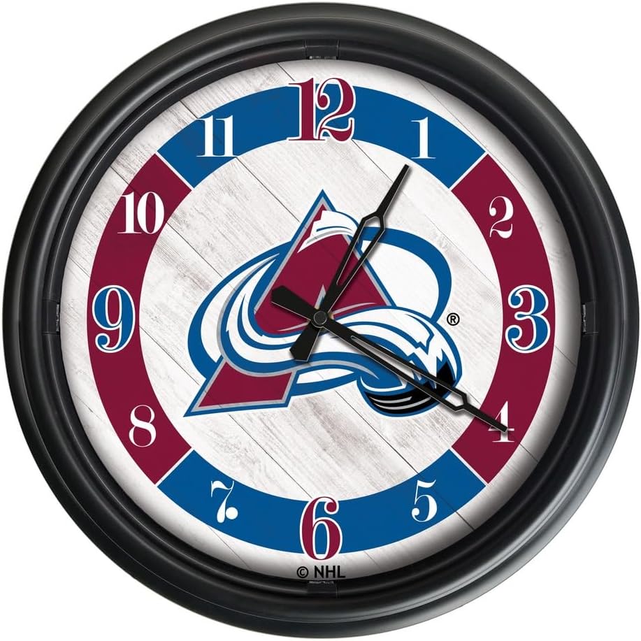 Holland Bar Stool Co. Colorado Avalanche Indoor/Outdoor LED Wall Clock