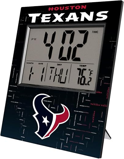 Houston Texans Quadtile Digital Desk Clock