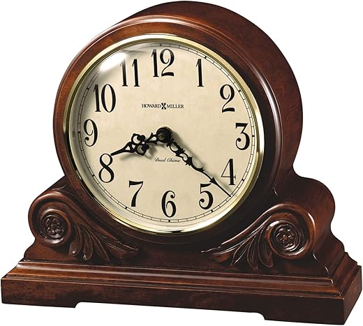 Howard Miller Desiree Mantel Clock 635-138 – Americana Cherry with Quartz, Dual-Chime Movement