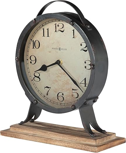 Howard Miller Moscow Mantel Accent Clock II 549-744 – Antique Metal Finish with Quartz Movement