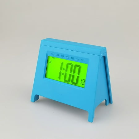 Inerposs Smart Multi-Function Mini Desktop Alarm Clock: LCD Display with Luminous Temperature and Calendar