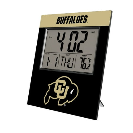 Keyscaper Colorado Buffaloes Color Block Digital Desk Clock