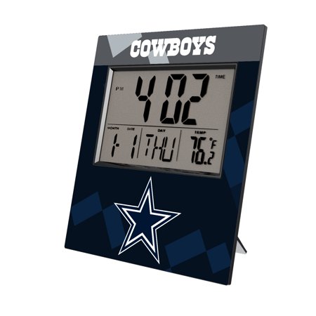 Keyscaper Dallas Cowboys Color Block Digital Desk Clock