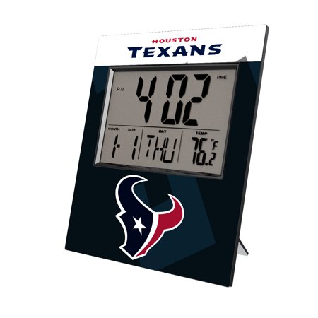 Keyscaper Houston Texans Color Block Digital Desk Clock