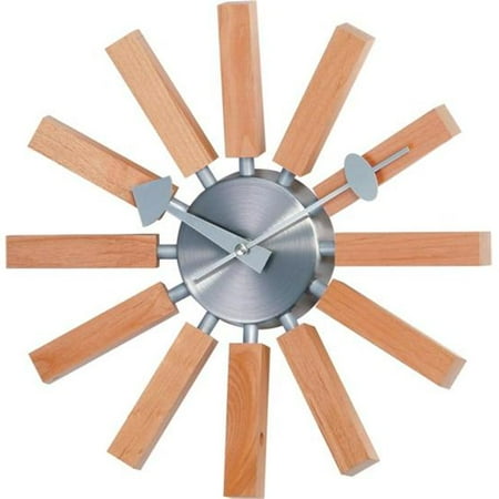 Kirch Clocks 1134 George Nelson Natural Wood Spokes