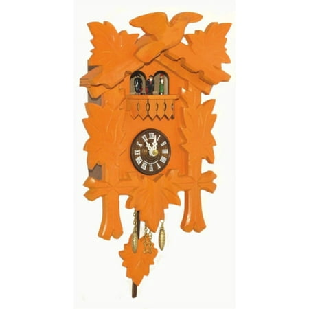 Kuckulino Black Forest Clock with quartz movement and cuckoo chime, turning dancers